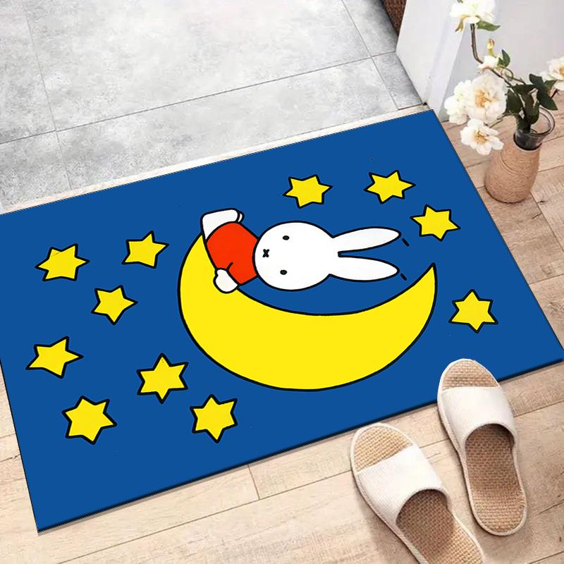 1pc Miffy2 Design Printed Area Rug Carpet for Bedroom Living Room Home Decor Rugs Mat Non Slip Mat Rug for Bedside