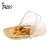 Water-proof Picnic Basket with Cover Large Capacity Outdoor Supplies Multifunctional Hand-Woven Storage Dust-proof