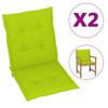 Day and Night - Day and Night Garden Chair Cushion Low Backrest 2 Pcs Light Green Oxford Fabric