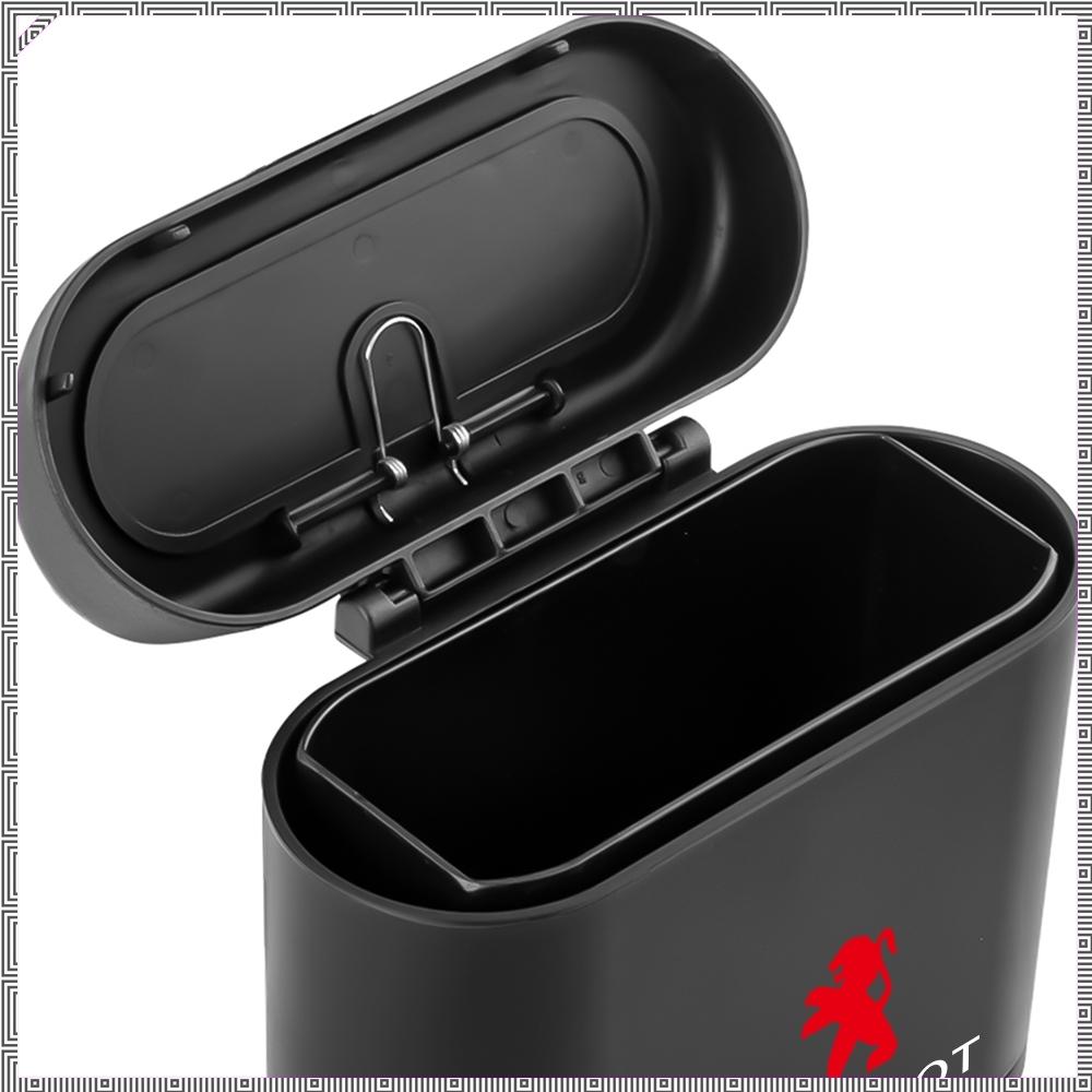 1pc With Lid Mini Car Trash Can Garbage Bin For Peugeot 206 307 308 3008 207 208 407 508 2008 5008 205 Auto Hub Cap Accessories
