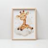 Giraffe On A Cloud - Poster For Children Giraffe On A Cloud - Poster For Children, 40X50 Cm, Without Frame, Matte Paper 230 Gsm