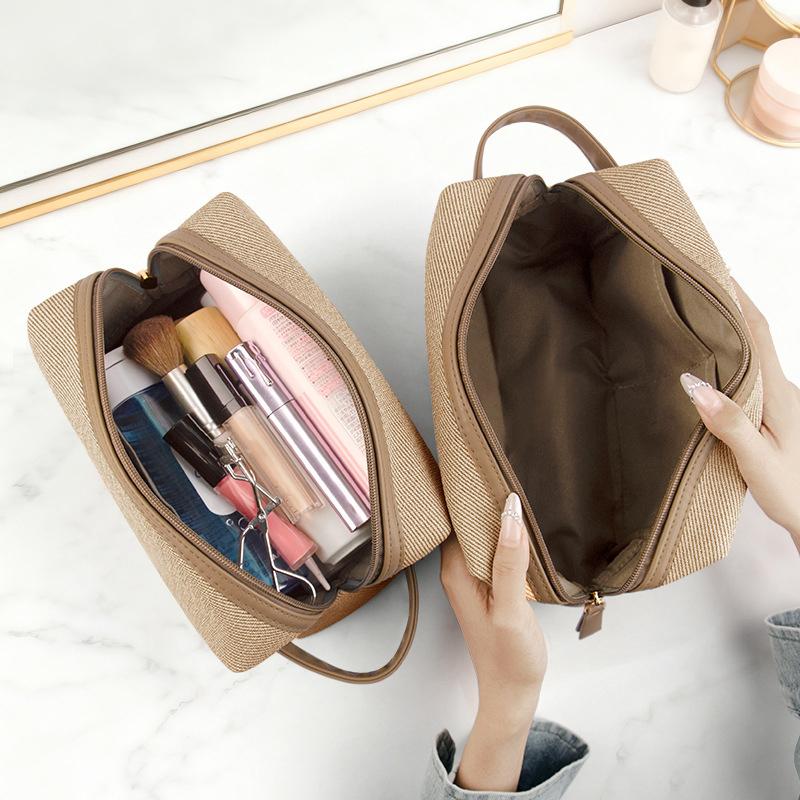 Eenvoudige Handtas met Grote Capaciteit Draagbare Make-uptas Reistoiletartikelen Opbergtas Waterdichte Make-uptas Organizer