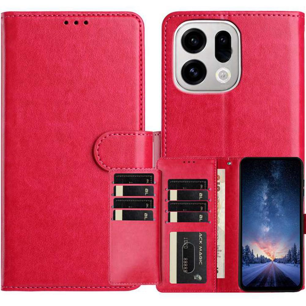 For Oppo Find X9 Pro 5G Wallet Phone Case Stand PU Leather Folio Flip Cover with 8 Card Slot
