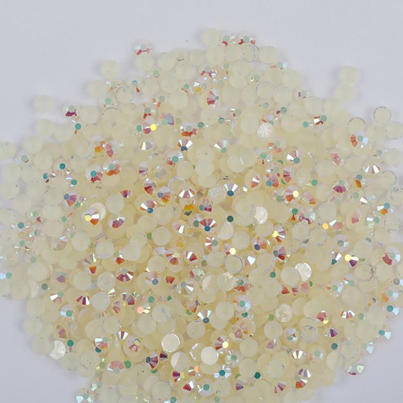 of High-quality Flat Bottomed Resin Diamond Nail Polish Diamond Color DIY Jelly AB 14 Cut Surface Sticking Rhinestone