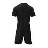 Men's Sports Suit Summer New Korean High Street Jacquard Plaid T-shirt Shorts Two-piece Set Male Casual Retro Loose O-neck Top