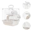 2 Tiers Hamster Cage Enclosure Travel Cage High Chassis Design Detachable Bottom Double-decker villa basiccagetwo-storyplatform