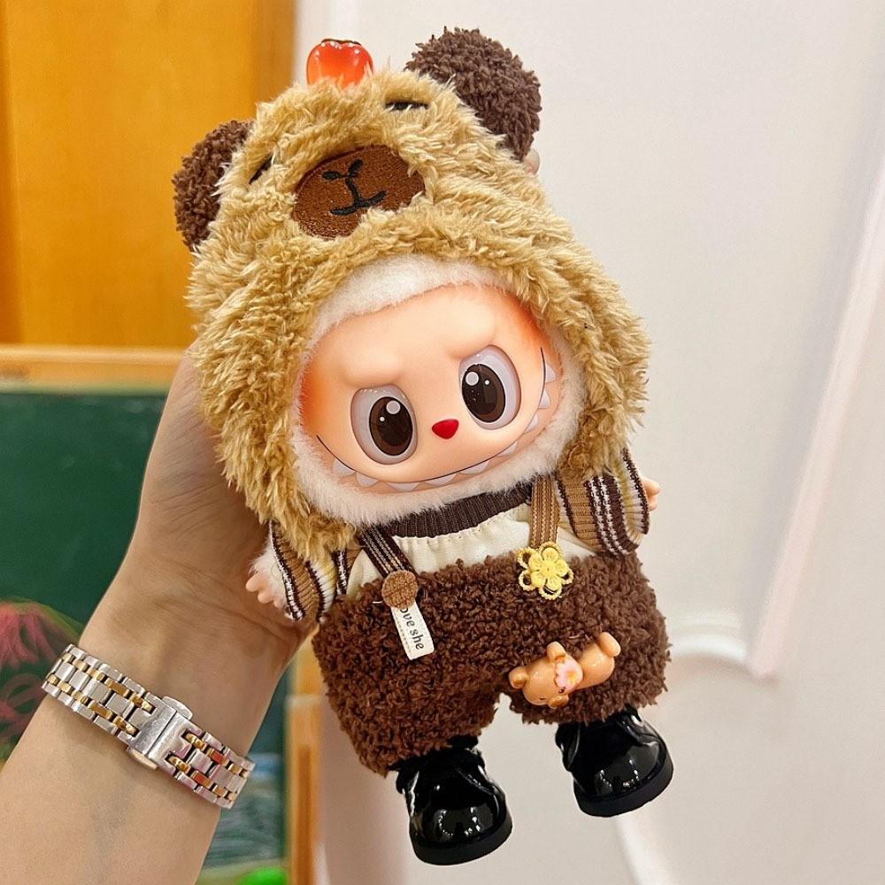 Niedliches Freizeitkleidungsset für 17 cm Labubu Vinylpuppe DIY Ankleidekleidung Requisiten Zubehör