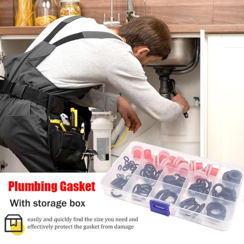 100Pcs/Box Wear-resistant Faucet Seal O-Ring Universal Tap Repair Tool  for Kitchen Bathroom