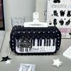 Bedrukte Ster Potlood Opbergtas Grote Capaciteit Make-up Tas Piano Toetsenbord Potlood Etui Kinderen