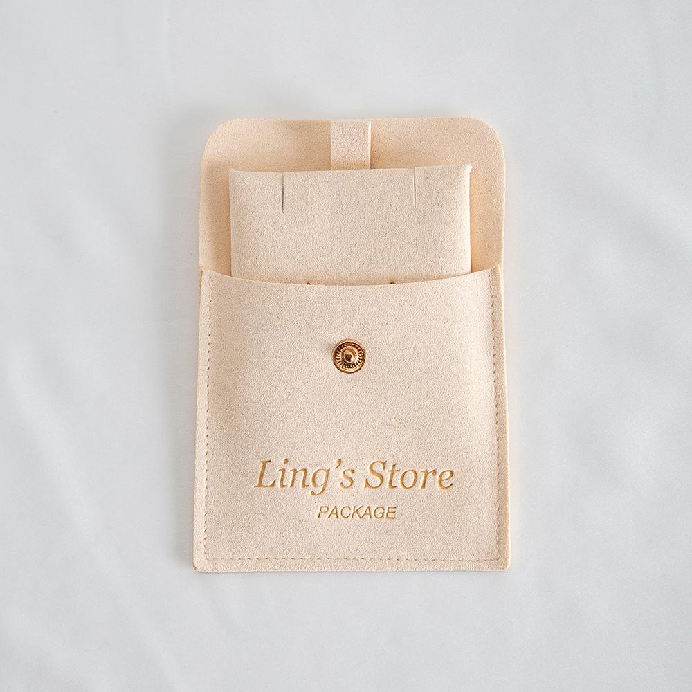 20/50/100Sets Custom Logo 8x8cm Jewelry Microfiber Snap Bag Insert 6x6cm Paper Cards for Earring Stud Necklace Storage Organizer