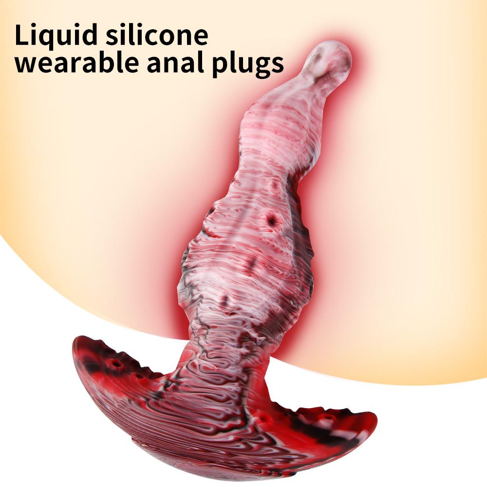 Plug Anal Texturé Portable - Design Couleur Tourbillonnante, Doux & Élastique, 4 Tailles pour une Exploration Intime Sur Mesure