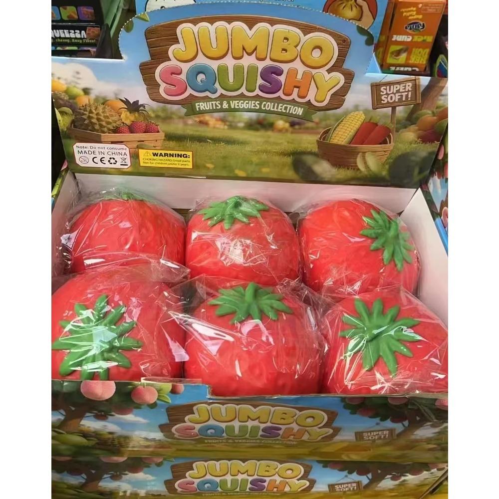 Jumbo Slow Rebound Simulation Strawberry Squishy Toy, Super Soft Fruit Squeeze Toy, Stress Relief Vent Decompression Ornament