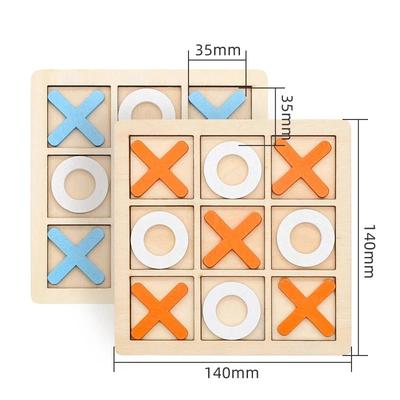 NOVO Jogo da Velha Treinamento Cerebral para Crianças Tabuleiro de Xadrez de Madeira Jogo de Mesa Brinquedo Educativo Brinquedo Interativo Pai-Filho Presente de Aniversário