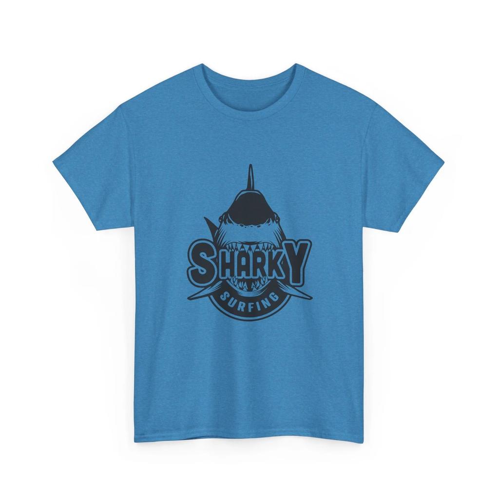 Sharky Surfing Logo T-Shirt | Surfhai Grafik T-Shirt, Cooles Bequemes Baumwollshirt