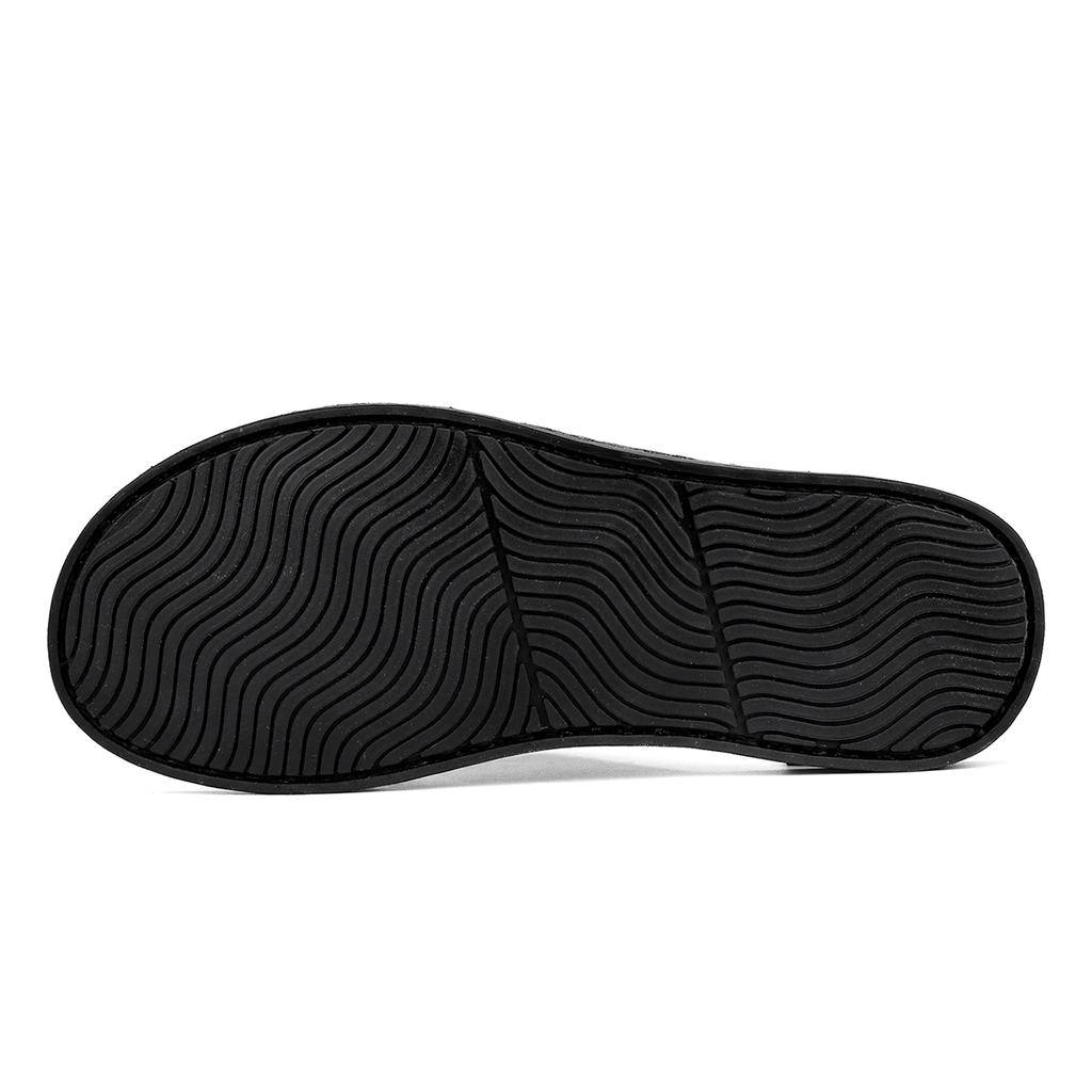 Summer Men's Leather Slippers Casual Beach Sandals Comfortable Non-Slip Mules Sandals for Men