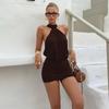 2026 European and American style women's clothing summer new sleeveless neck straps sexy backless tight hip dress