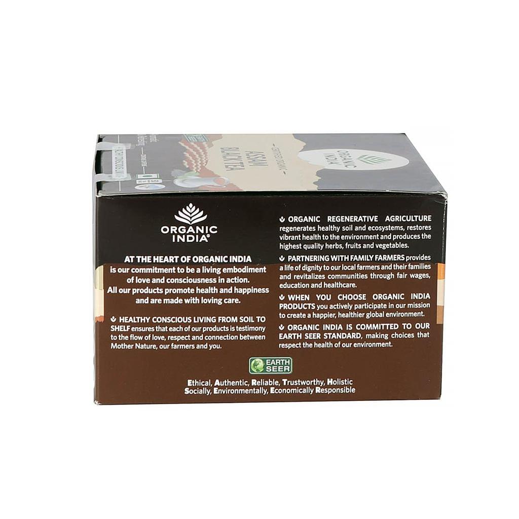 ORGANIC INDIA Assam Black Tea Strong Brew 50 Teabags For Daily Refreshing Aroma And Rich Flavor Experience