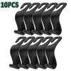 10PCS Hooks Auto Seat Headrest Hook Car Storage Hanger Back Carbon Hook Vehicle Seat Organizer Holder Auto Accessories Interior