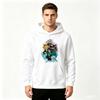 Men's Demon Anime Printed Pullover Hoodie Casual Long Sleeve Warm Hooded Sweatshirt for Daily Wear