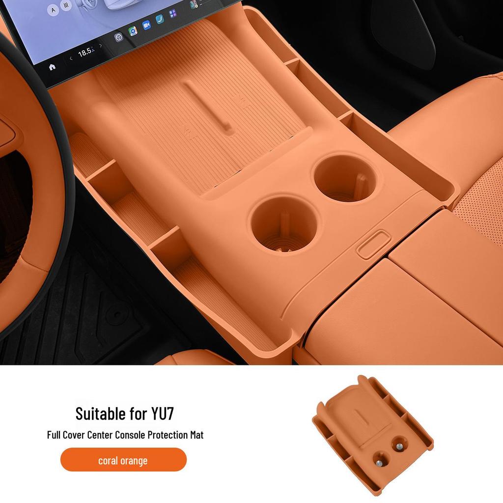 Silicone Mat for Xiaomi YU7 Charger: Dustproof, Non-slip Protective Pad for Car Console.