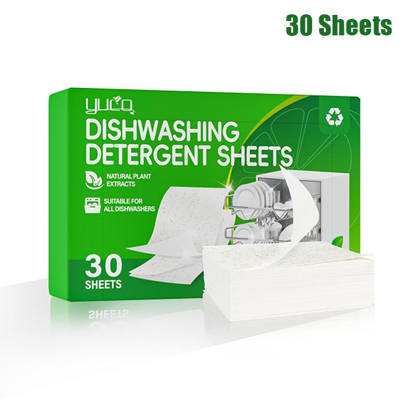 Premium Dishwasher Cleaning Kit; 30/100 Detergent Tablets; Deodorizer for Oil Dirt Removal; Dishwashing Sheets