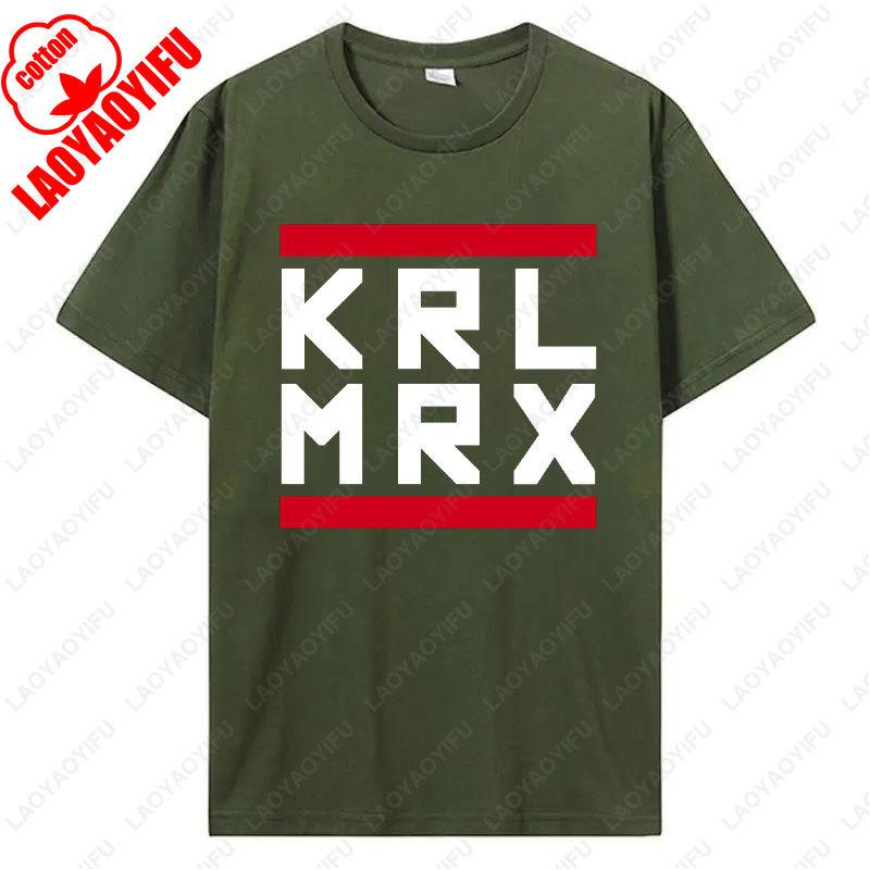 KRL MRX Tshirt Kommun Is Mus So Zialis Mus Marx Revolution Castro Lenin Engels Graphic Tshirts Unisex Cotton Fashion Vintage Tee