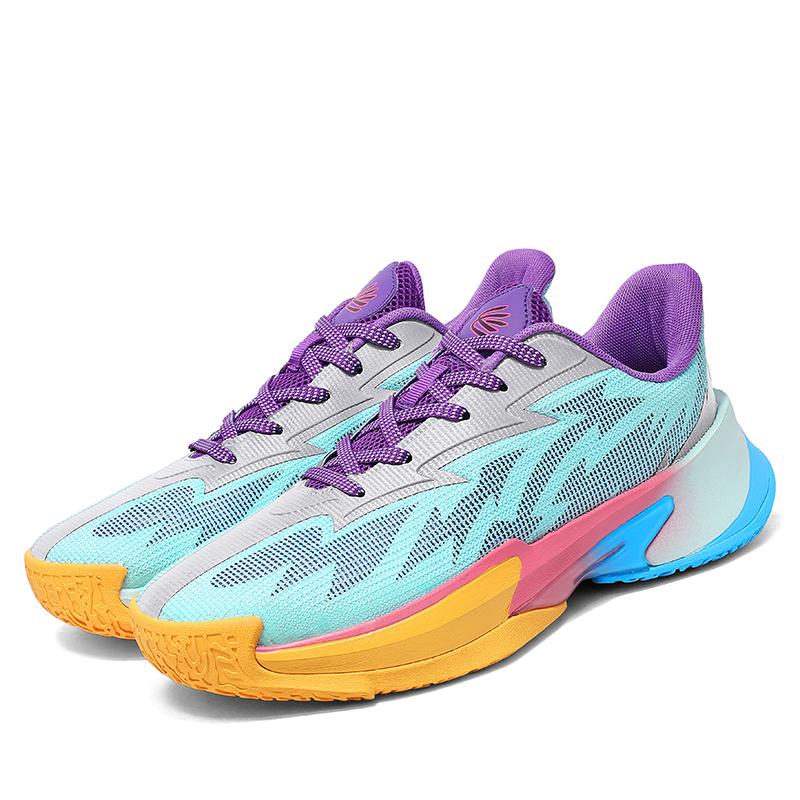 Basketball Shoes Men Women Blue Upper Outdoor Sneakers Spring Autumn Cushioning Technology Breathable Big Size