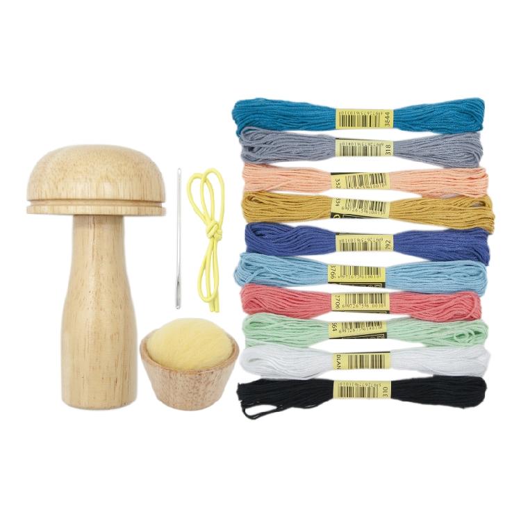 Mushroom Patchwork Utensile Wooden Darning Tool Weaving Crafts for DIY Sewing