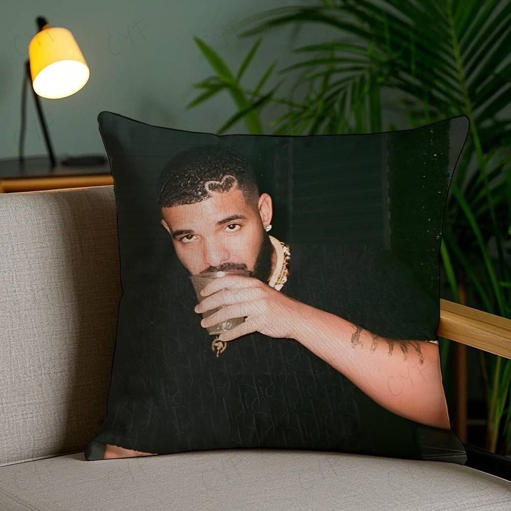Hot Cool Singer D-Drake Pillow Case Custom Printed Brushed Fleece Pillow, Baby Skin-Touch, Eco-Friendly Dye-Sublimation Cushion