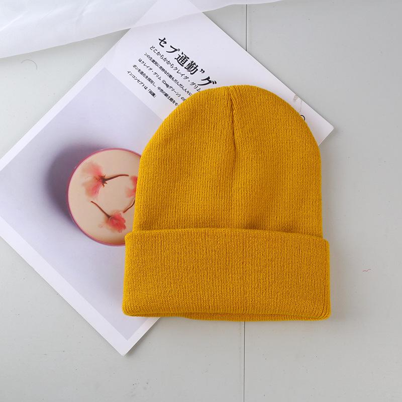2pcs Light Board Knitted Hat Winter Wool Hat Men's And Women's Warm Hat
