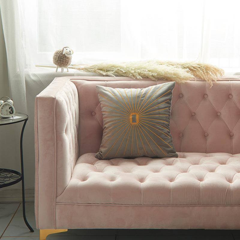 Dutch Velvet Gold Thread Embroidery Pillow Cover New Thickened Style Home Plush Cushion Cover Without Core