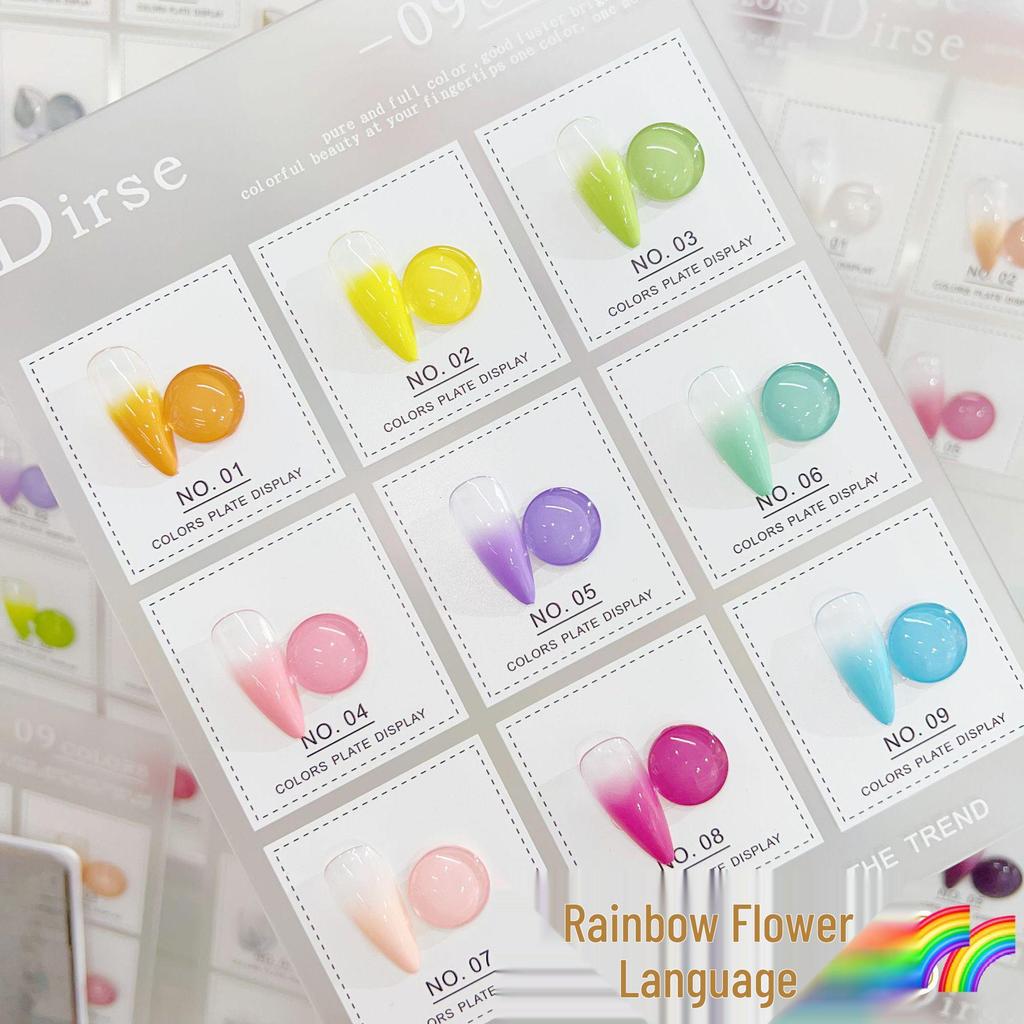 Nowy żel Pat Pat: Nine Grids Nail Art Jednolity Kolor Malowanie Róż 2024 - Nasycony Rozmazany Gradient, Nie Wymaga Zmywania