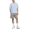 Jordan T Shirts Men's Blue Crew Neck Moderate Straight Fit DR9621-468