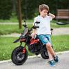 Eğitim Tekerlekli, Yaylı Süspansiyonlu, LED Farlı, USB'li, Müzikli, Kırmızı/Siyah 12V Aprilia Lisanslı Çocuk Motosikleti