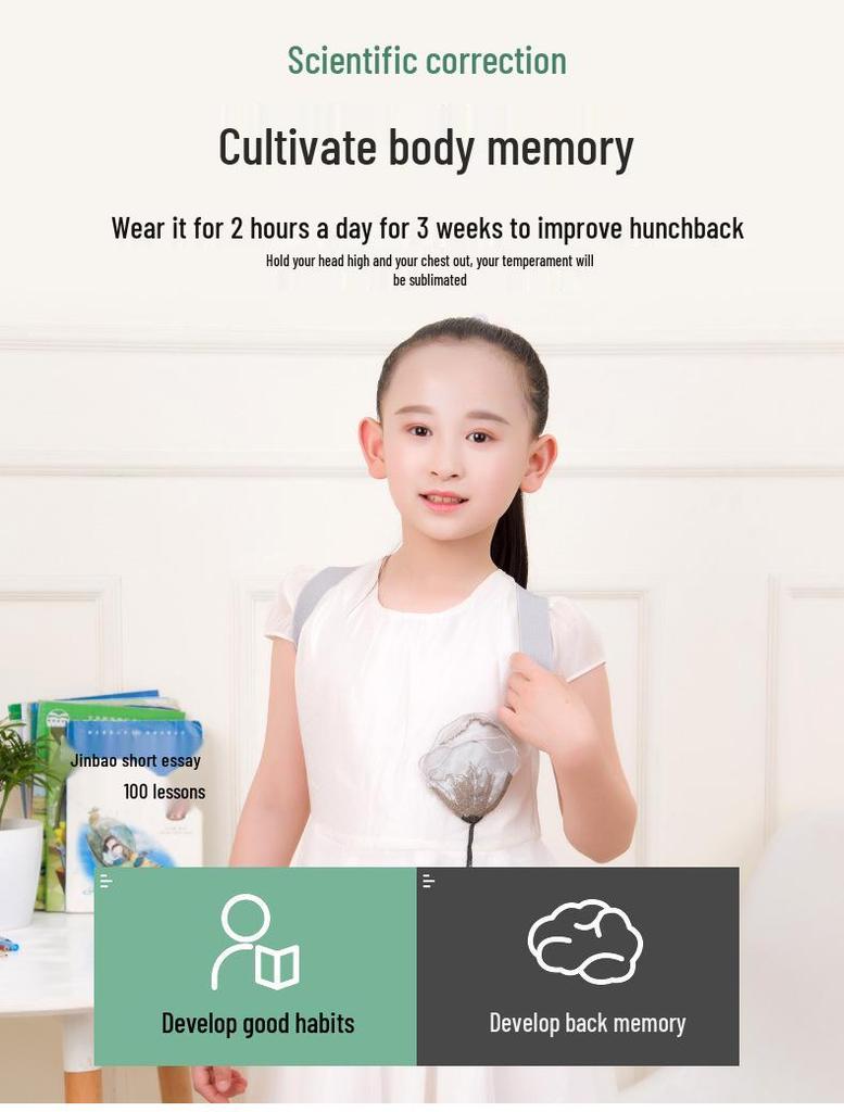 Smart Children's Posture Corrector: Invisible Back Belt for Improved Writing and Sitting Posture
