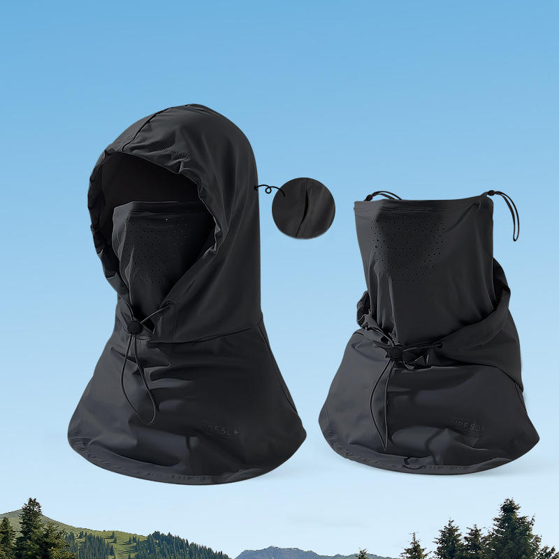Summer Anti-UV Sunscreen Hat With Mask Shawl Breathable Ice Silk Pullover Cap Head Wrap Unisex Beach Cap For Outdoor Sports