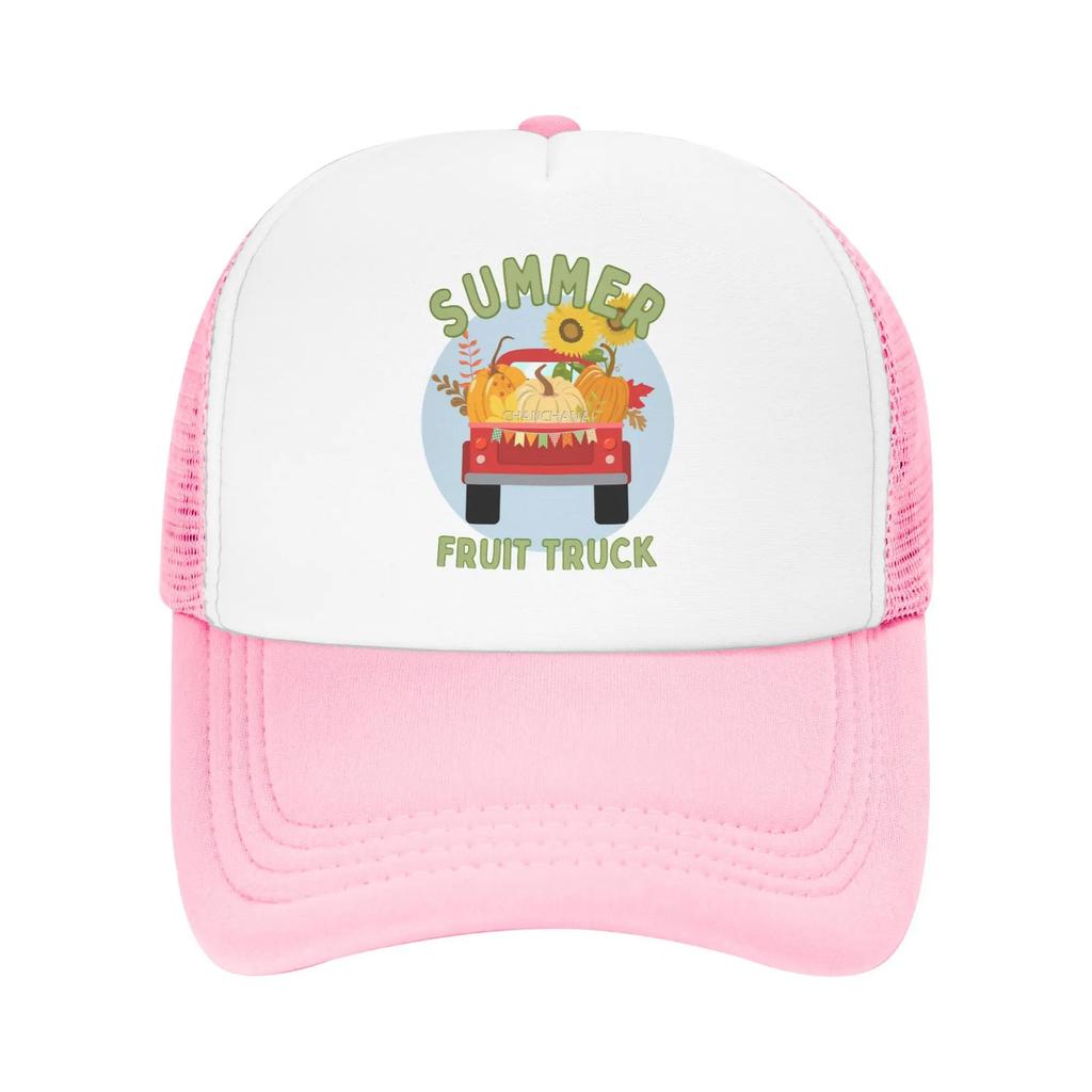 SUMMER FRUIT TRUCK Foam Trucker Hats Women Men Summer Cooling Mesh Golf Cap Hat Fashion Sun Cap Adjustbale