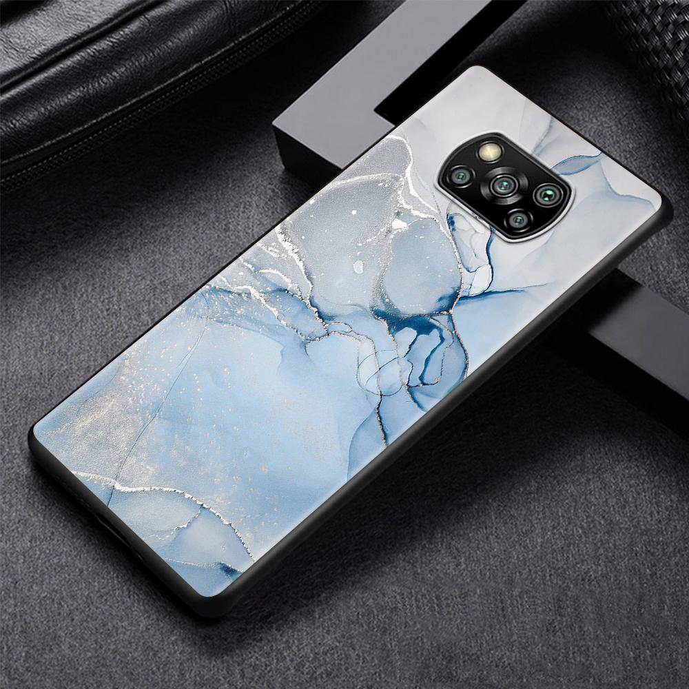 

Гранитный мраморный роскошный чехол для Xiaomi Poco X3 NFC M3 M4 Pocophone F1 F3 Redmi Note 9s 9 8 10 Pro черный мягкий чехол для телефона Coque Xiaomi Poco M4Pro 5G