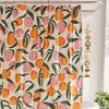 Decorate Your Bathroom with This Vibrant Orange Apple Shower Curtain with Hooks!