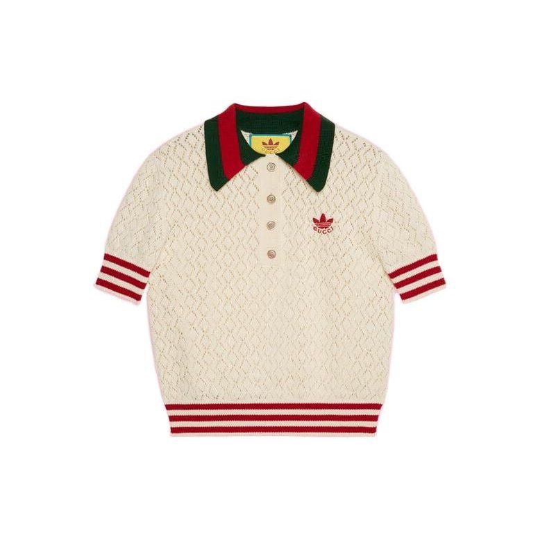 Gucci X Adidas Originals SS22 Polo Shirt Unisex White 693832-XKCDM-9133