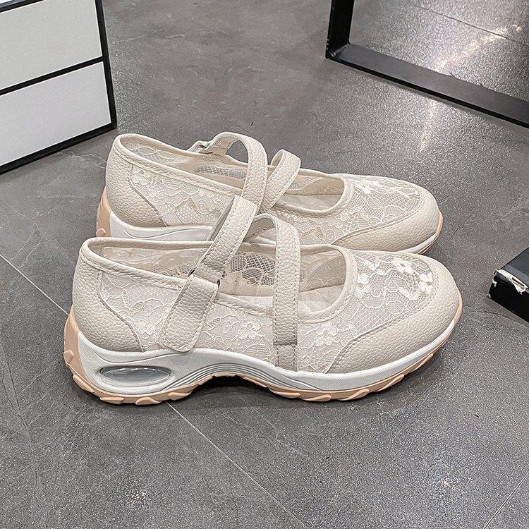 Women Casual Shoes Sneakers Summer Breathable Lace Mesh Breathable Running Shoes Comfortable Outdoor Sports Shoes Zapatos Mujer