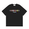 Digital Print MM6 Cotton T-Shirt Men Women Short Sleeve Casual Top 230g
