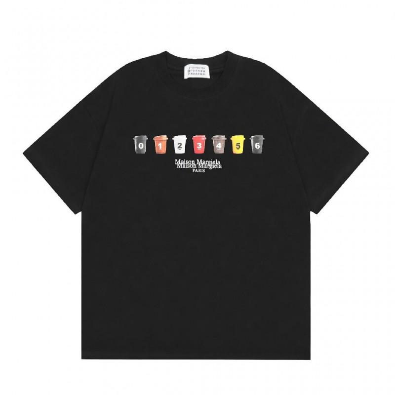 Digital Print MM6 Cotton T-Shirt Men Women Short Sleeve Casual Top 230g