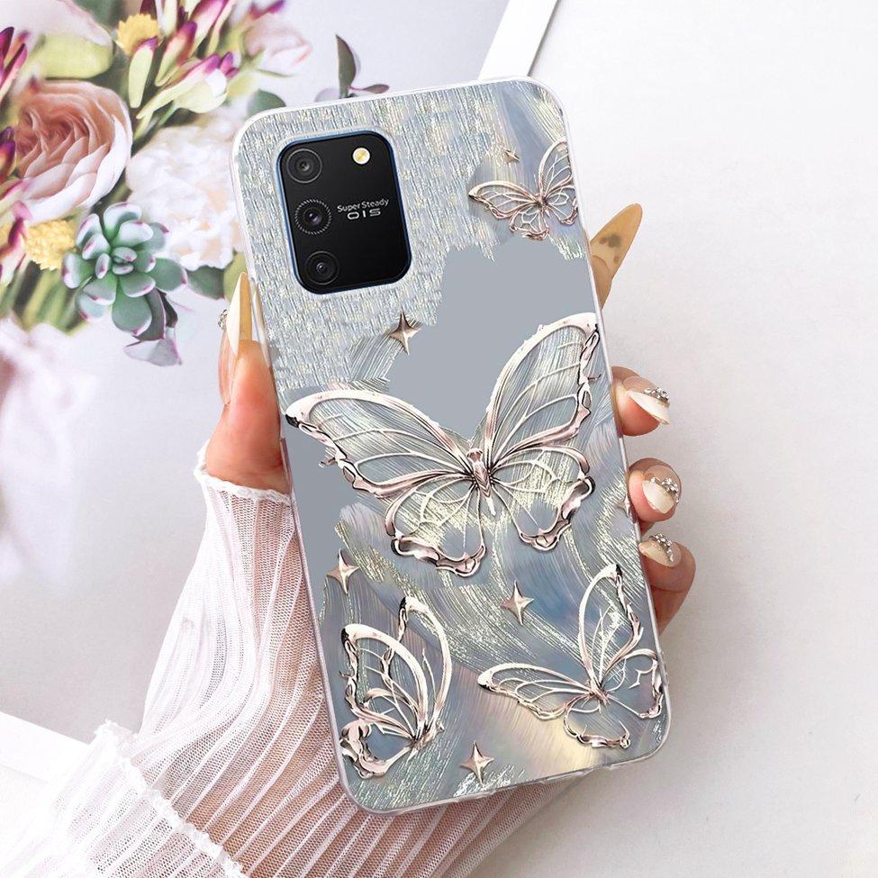 Clear For Samsung S10 Lite Case Cute Fashion Butterfly Funny Painted Casing For Samsung Galaxy S10 Lite SM-G770F SM-G770U1 Cover