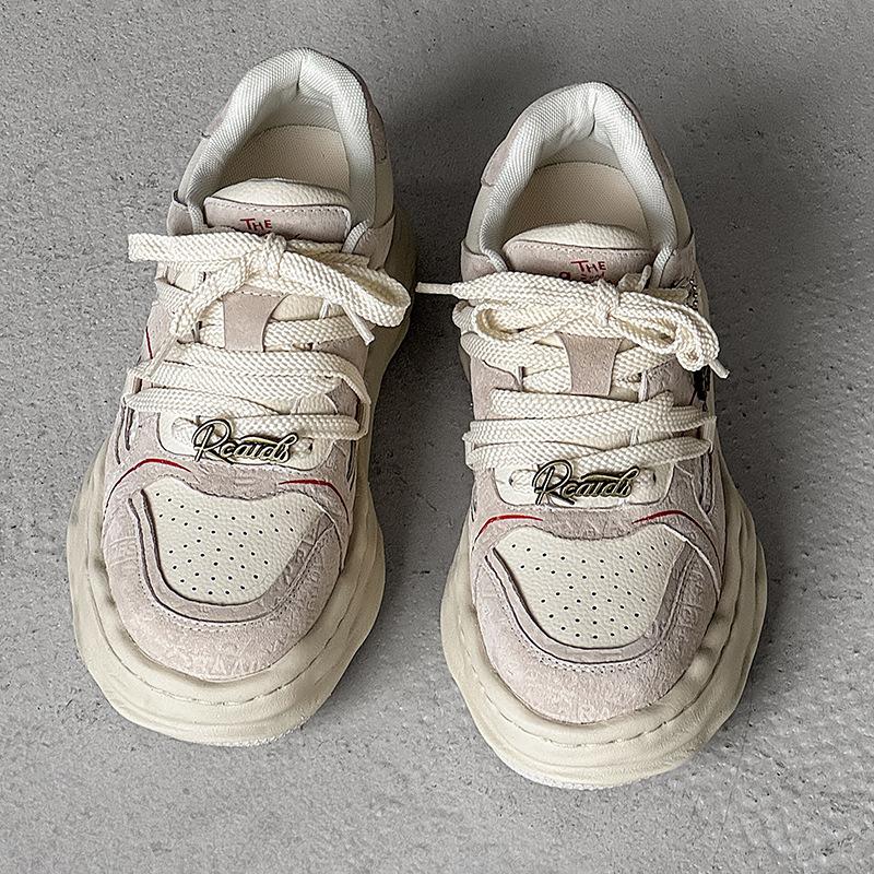 

Summer new thick-soled dissolving shoes casual breathable board shoes increase the height of couples 35 women’s size серый