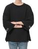 2 Big Drop Shoulder MF91 [Make Be] Loose, Wide, Silhouette, T-shirt, Men's, 3/4 Sleeve, Summer, (01.Black_M)