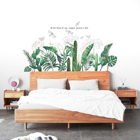 Autocolant detașabil cu frunze de banană în formă de cactus Decal mural Mural Decor camera de zi