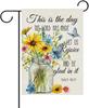 Dyrenson Christian Bible Verse Oral Garden Ag, Inspirational Religious Ower This Is The Day The Lord Has Made Yard Out IIC