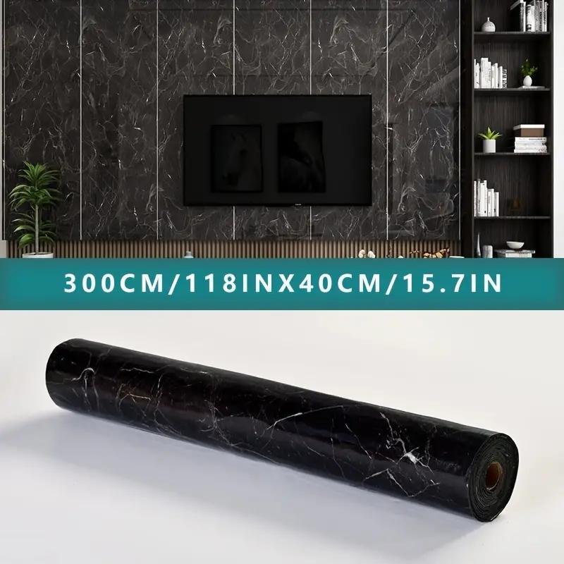 Roll of PVC Self-adhesive Wall Floor Covering Material, Marble and Wood Grain Vinyl Sheet with Aluminum Foil Backing, Dual Purpo