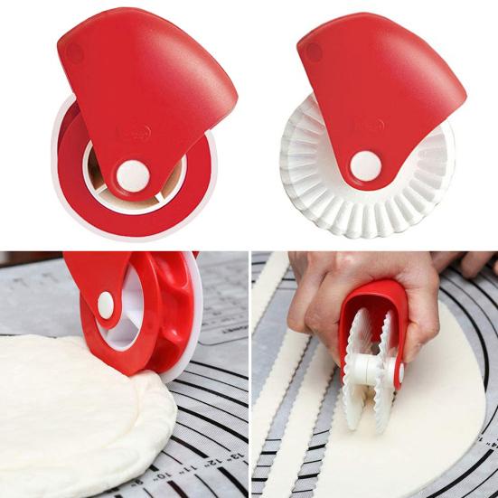 Pastry Wheel Decorator And Cutter Pie Crust Wheel Plastic Pie Decoration Cutter Lattice Cutting Tool Kitchen Gadget